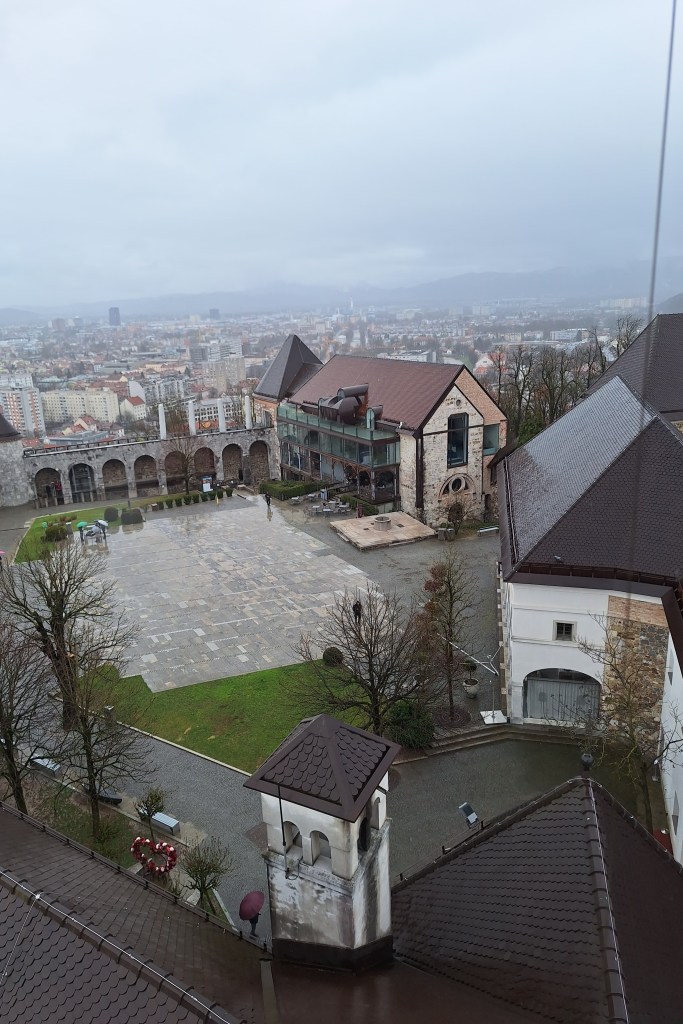 The view over the castle's inner courtyard.