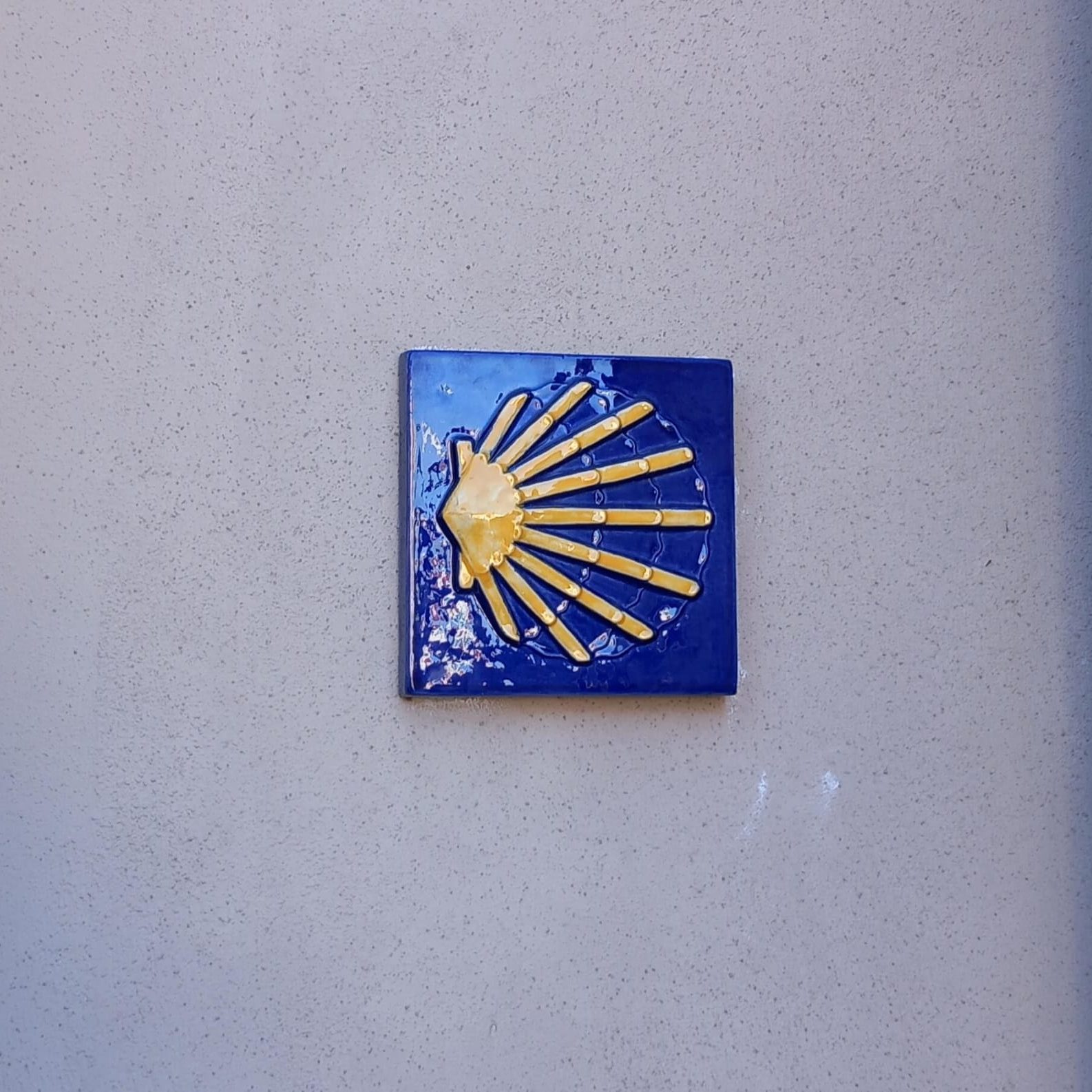 The scallop shell of the Camino de Santiago - a symbol of the pilgrimage to Santiago de Compostela
